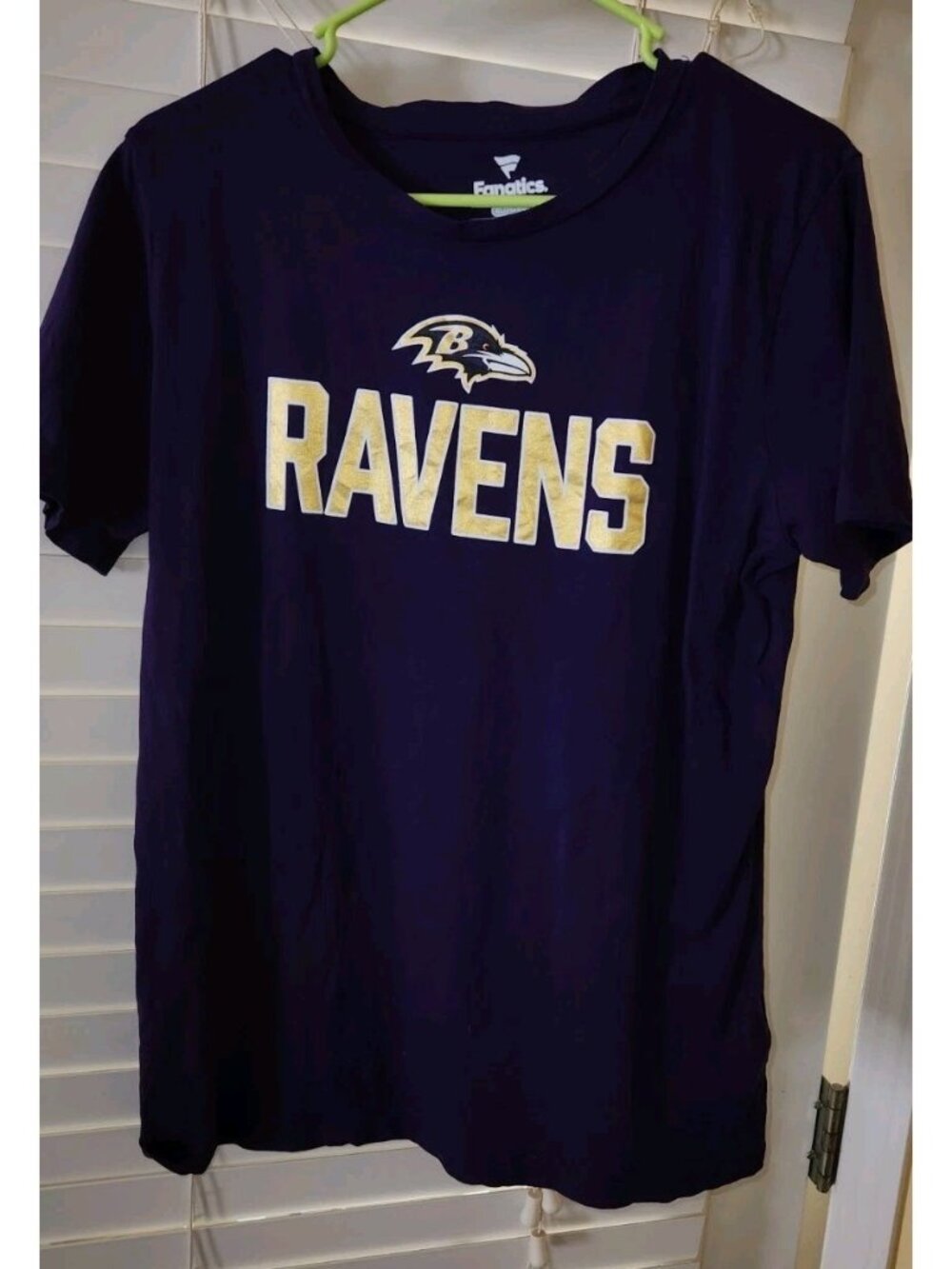 Baltimore Ravens Shirt Womens XL purple NFL Football Fanatics tee